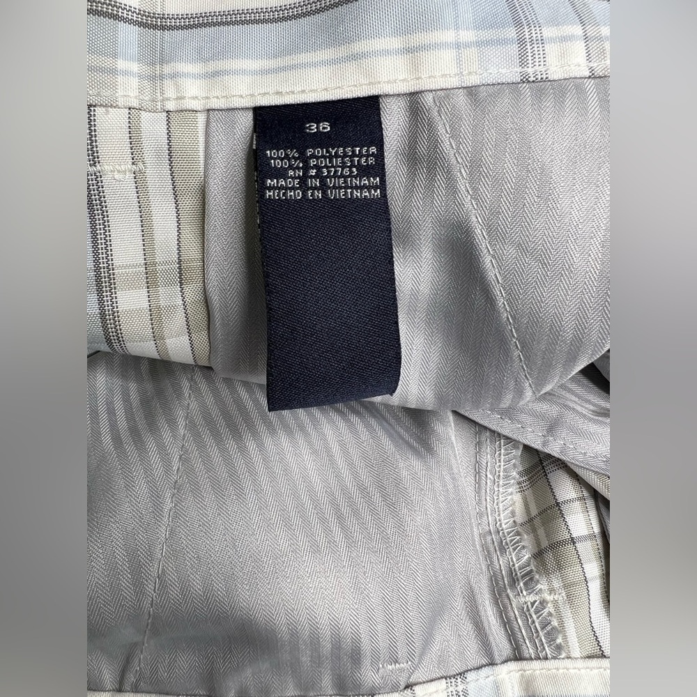 PGA Tour Plaid Golf Shorts White Size 36 - Picture 5 of 5